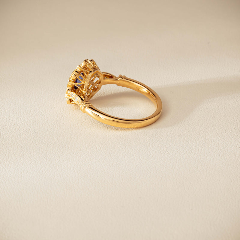 18ct Yellow Gold .69ct Sapphire Mayfair Ring - Ring - Walker & Hall