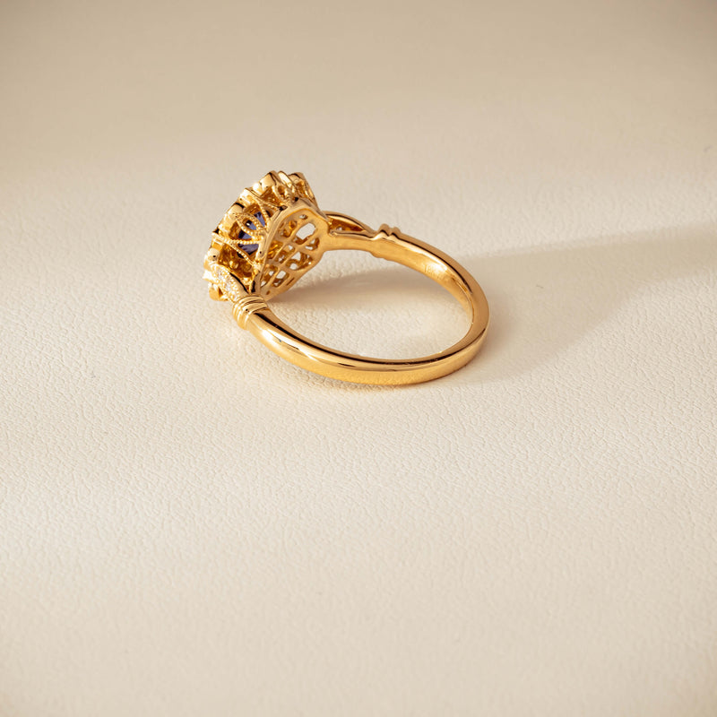 18ct Yellow Gold .69ct Sapphire Mayfair Ring - Ring - Walker & Hall