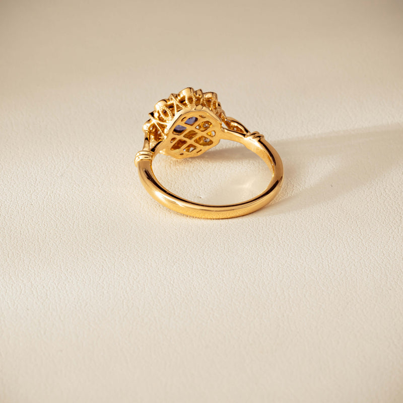 18ct Yellow Gold .69ct Sapphire Mayfair Ring - Ring - Walker & Hall