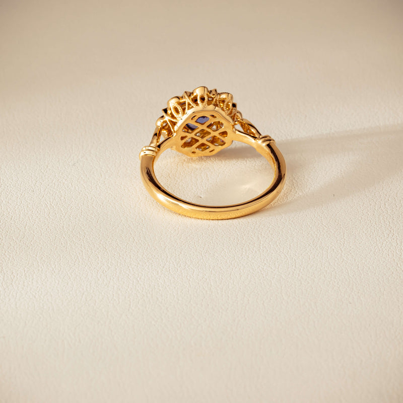 18ct Yellow Gold .69ct Sapphire Mayfair Ring - Ring - Walker & Hall
