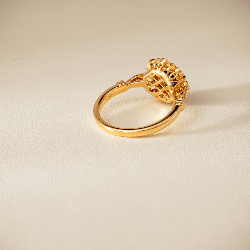 18ct Yellow Gold .69ct Sapphire Mayfair Ring - Ring - Walker & Hall
