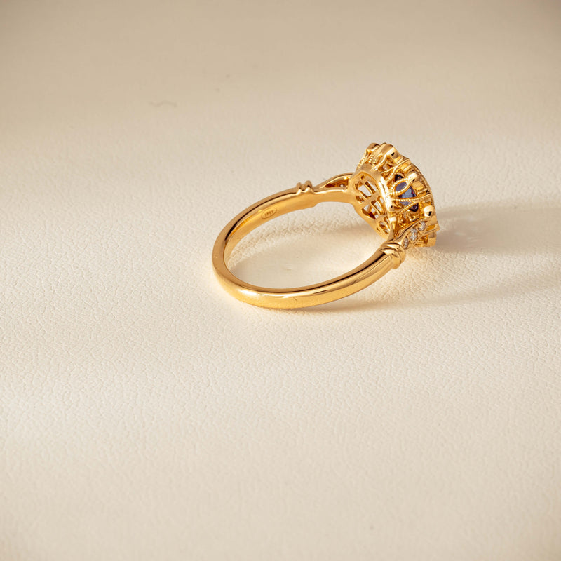 18ct Yellow Gold .69ct Sapphire Mayfair Ring - Ring - Walker & Hall