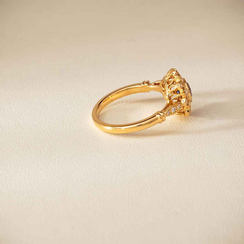 18ct Yellow Gold .69ct Sapphire Mayfair Ring - Ring - Walker & Hall