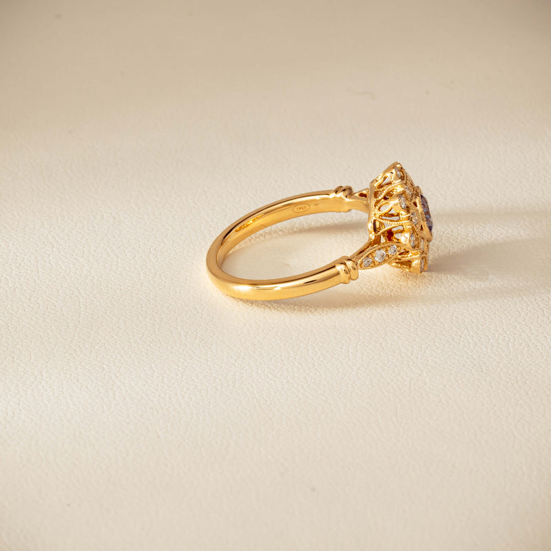 18ct Yellow Gold .69ct Sapphire Mayfair Ring - Ring - Walker & Hall