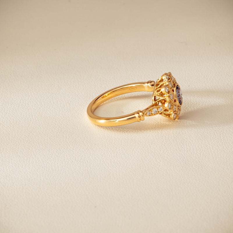 18ct Yellow Gold .69ct Sapphire Mayfair Ring - Ring - Walker & Hall