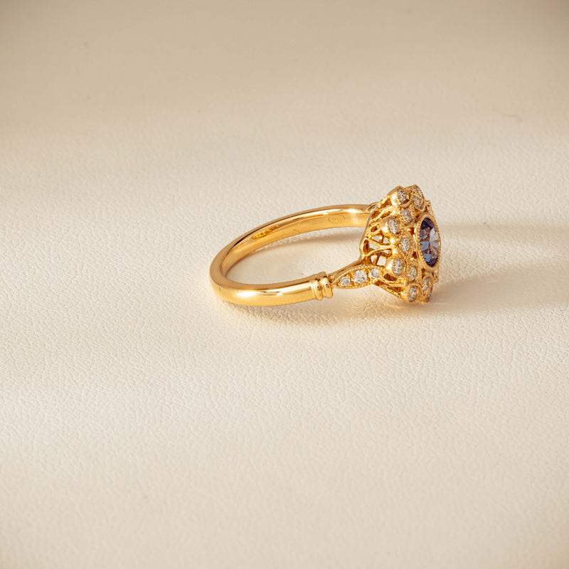 18ct Yellow Gold .69ct Sapphire Mayfair Ring - Ring - Walker & Hall