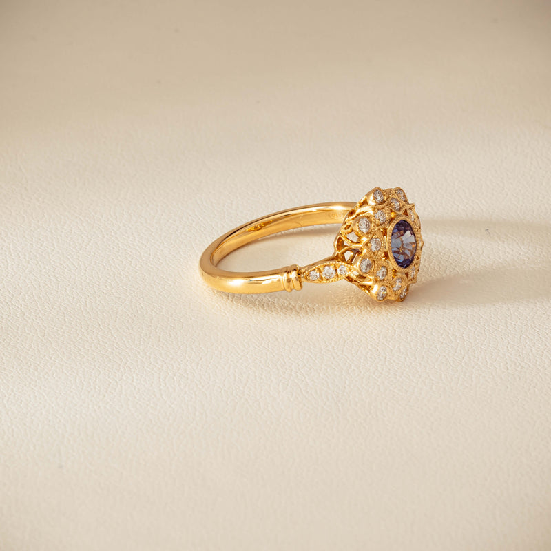 18ct Yellow Gold .69ct Sapphire Mayfair Ring - Ring - Walker & Hall