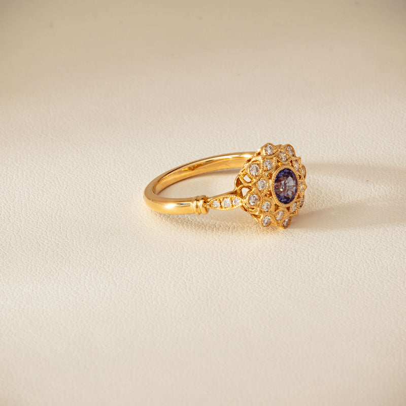 18ct Yellow Gold .69ct Sapphire Mayfair Ring - Ring - Walker & Hall