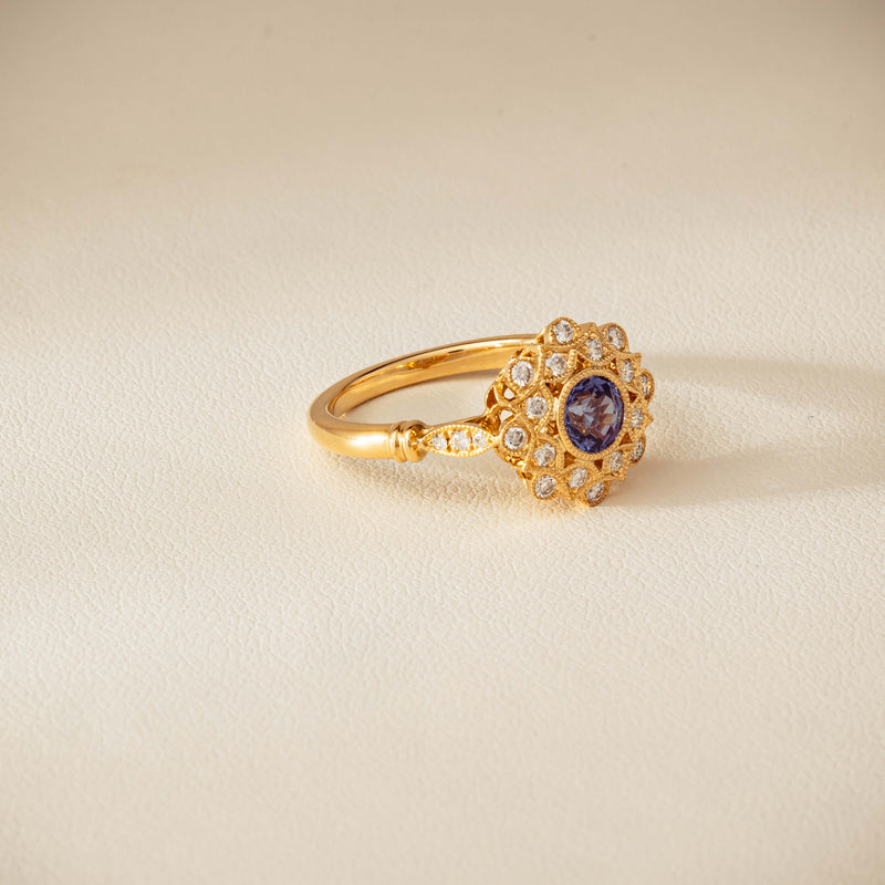 18ct Yellow Gold .69ct Sapphire Mayfair Ring - Ring - Walker & Hall