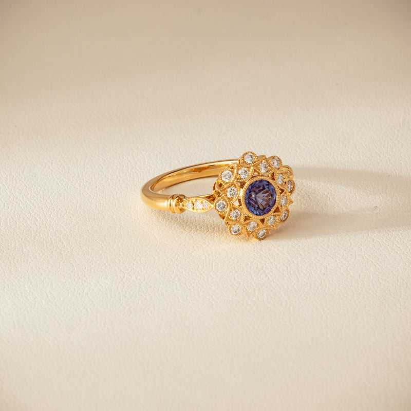 18ct Yellow Gold .69ct Sapphire Mayfair Ring - Ring - Walker & Hall
