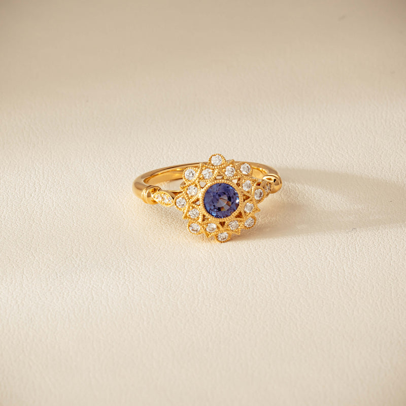 18ct Yellow Gold .69ct Sapphire Mayfair Ring - Ring - Walker & Hall