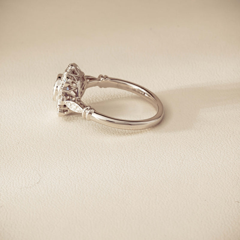 18ct White Gold .61ct Sapphire Mayfair Ring - Ring - Walker & Hall
