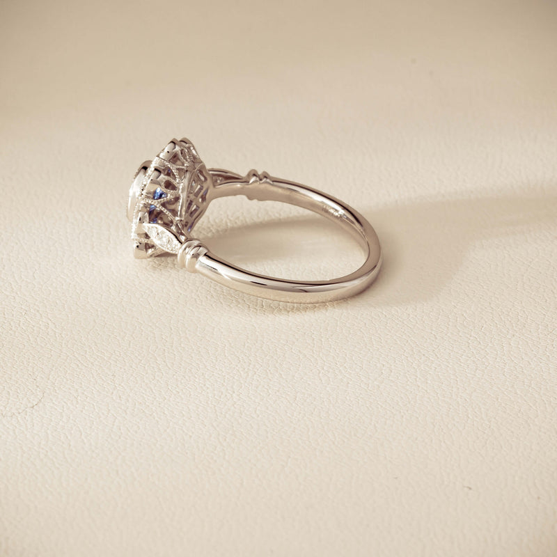18ct White Gold .61ct Sapphire Mayfair Ring - Ring - Walker & Hall