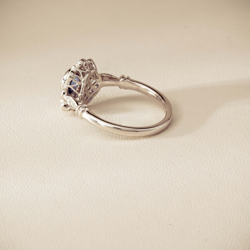 18ct White Gold .61ct Sapphire Mayfair Ring - Ring - Walker & Hall