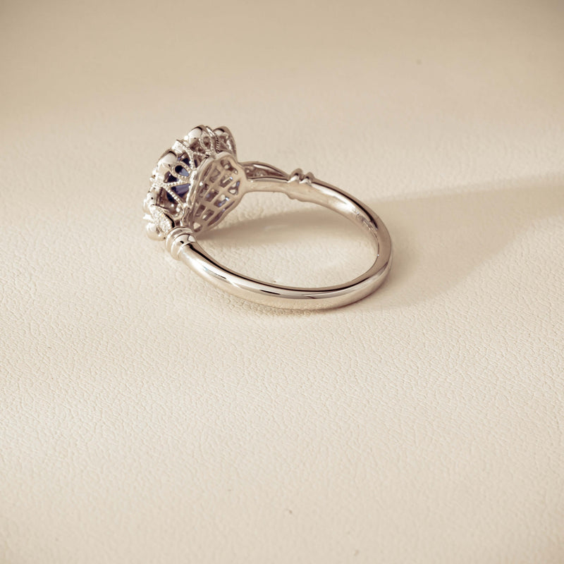18ct White Gold .61ct Sapphire Mayfair Ring - Ring - Walker & Hall