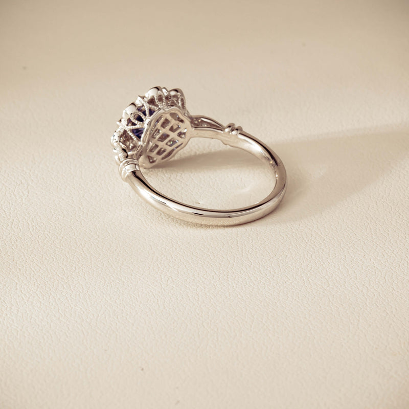 18ct White Gold .61ct Sapphire Mayfair Ring - Ring - Walker & Hall