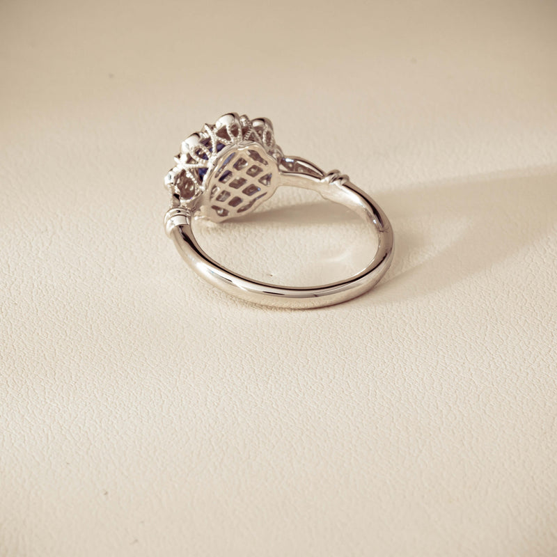 18ct White Gold .61ct Sapphire Mayfair Ring - Ring - Walker & Hall