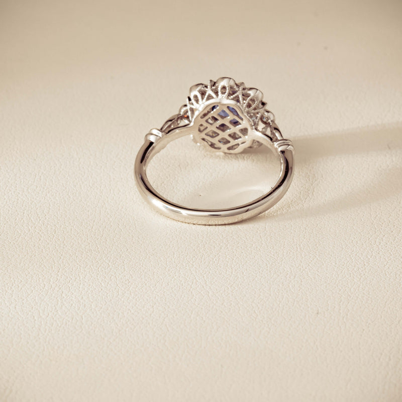 18ct White Gold .61ct Sapphire Mayfair Ring - Ring - Walker & Hall