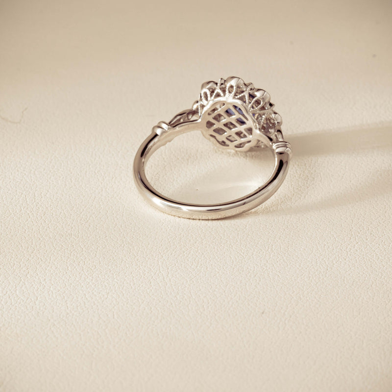 18ct White Gold .61ct Sapphire Mayfair Ring - Ring - Walker & Hall