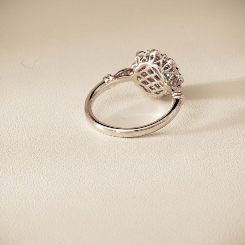 18ct White Gold .61ct Sapphire Mayfair Ring - Ring - Walker & Hall