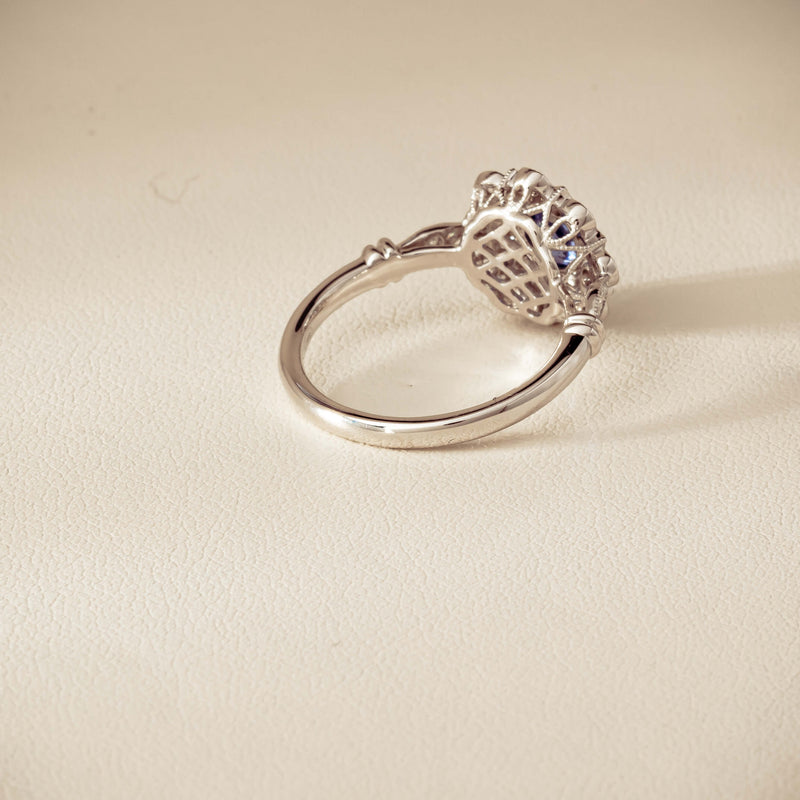 18ct White Gold .61ct Sapphire Mayfair Ring - Ring - Walker & Hall