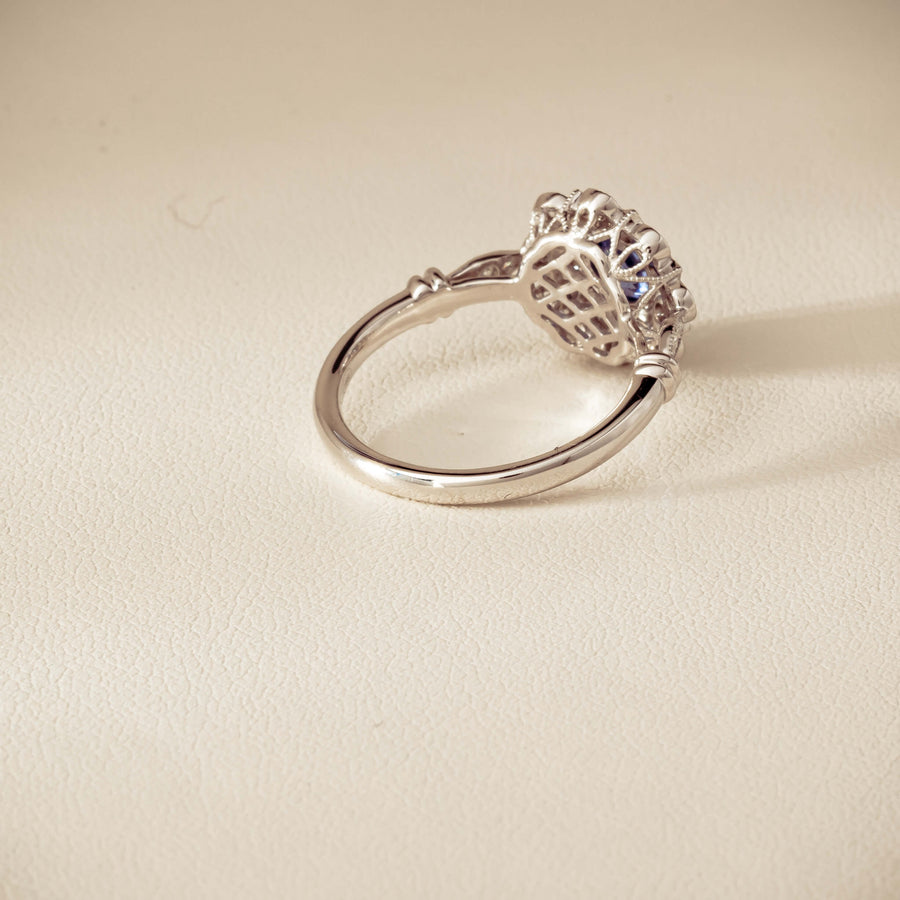 18ct White Gold .61ct Sapphire Mayfair Ring - Ring - Walker & Hall