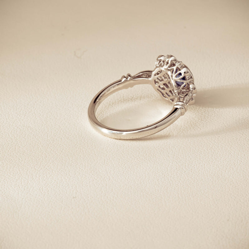 18ct White Gold .61ct Sapphire Mayfair Ring - Ring - Walker & Hall