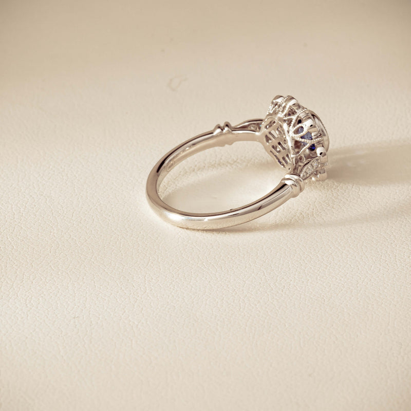18ct White Gold .61ct Sapphire Mayfair Ring - Ring - Walker & Hall
