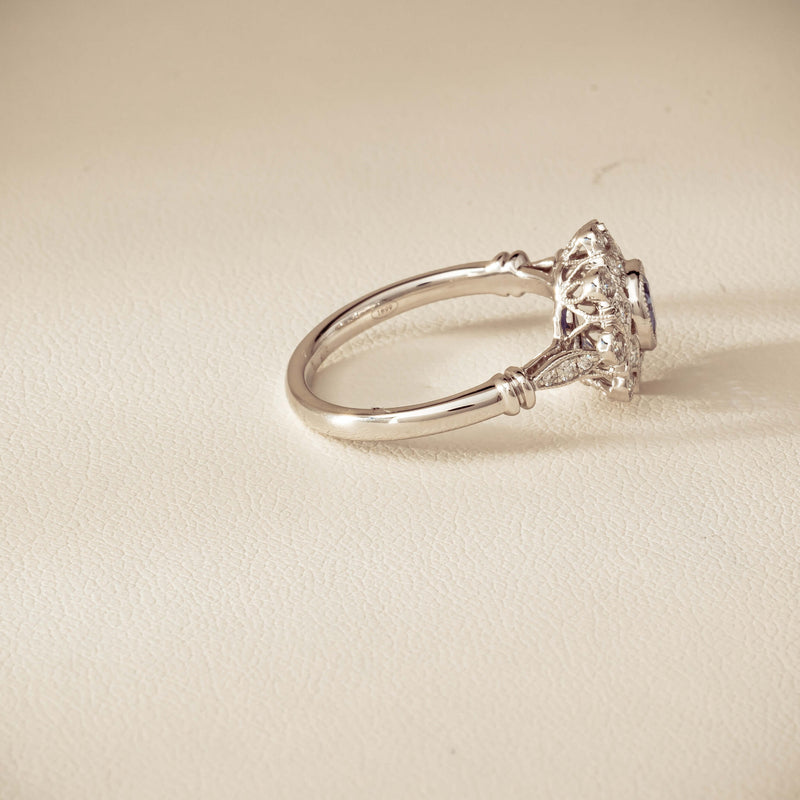 18ct White Gold .61ct Sapphire Mayfair Ring - Ring - Walker & Hall
