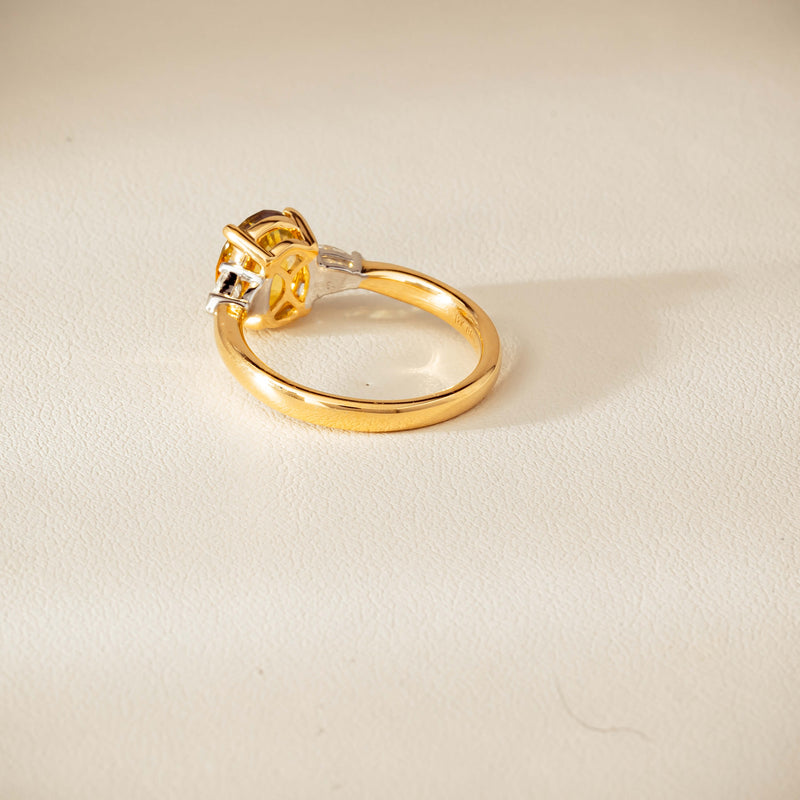 18ct Yellow Gold 2.62ct Yellow Sapphire & Diamond Ayla Ring - Ring - Walker & Hall