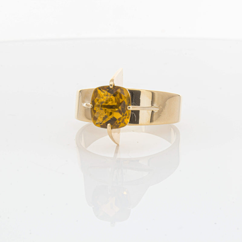 Vintage 9ct Yellow Gold Citrine Ring - Ring - Walker & Hall