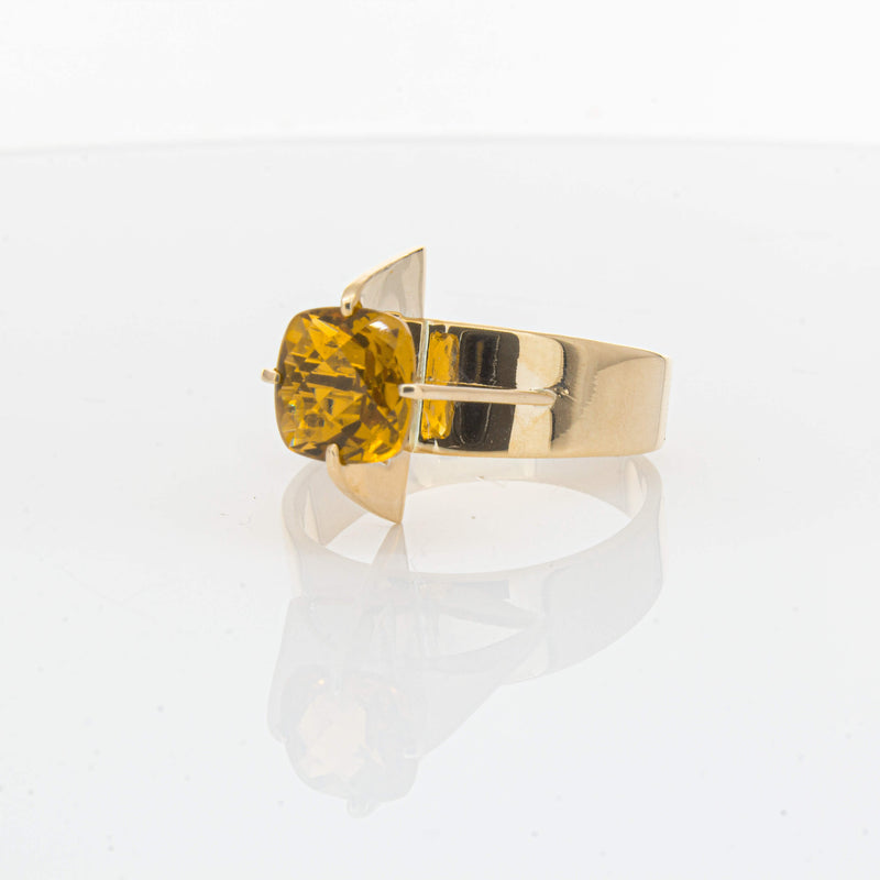 Vintage 9ct Yellow Gold Citrine Ring - Ring - Walker & Hall
