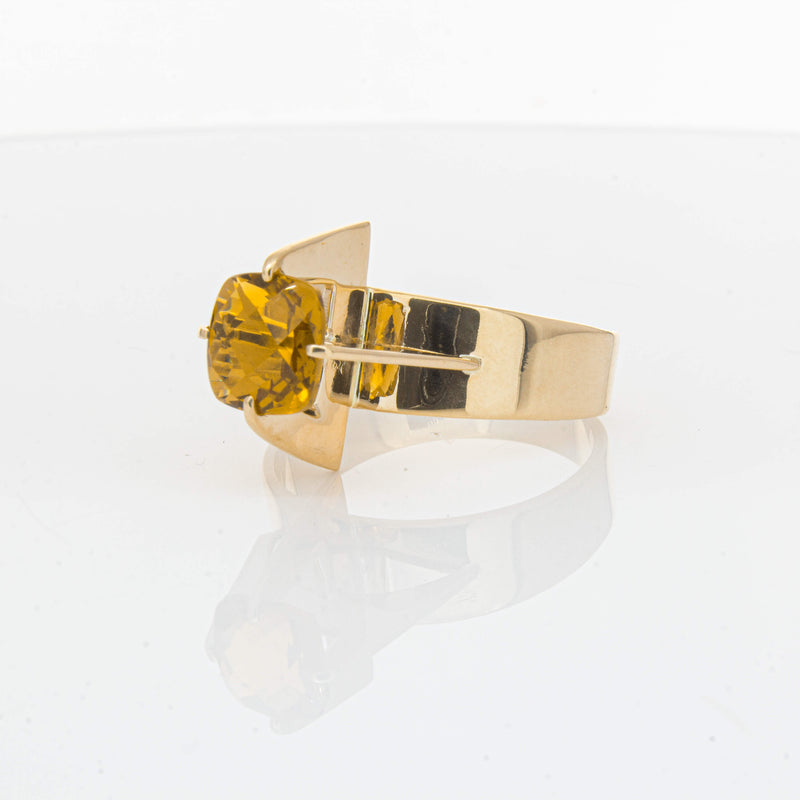Vintage 9ct Yellow Gold Citrine Ring - Ring - Walker & Hall