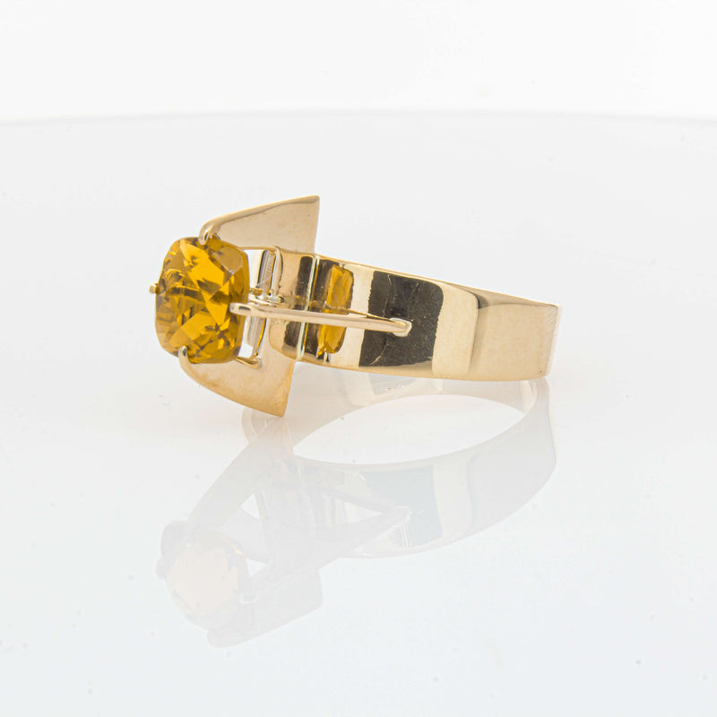 Vintage 9ct Yellow Gold Citrine Ring - Ring - Walker & Hall