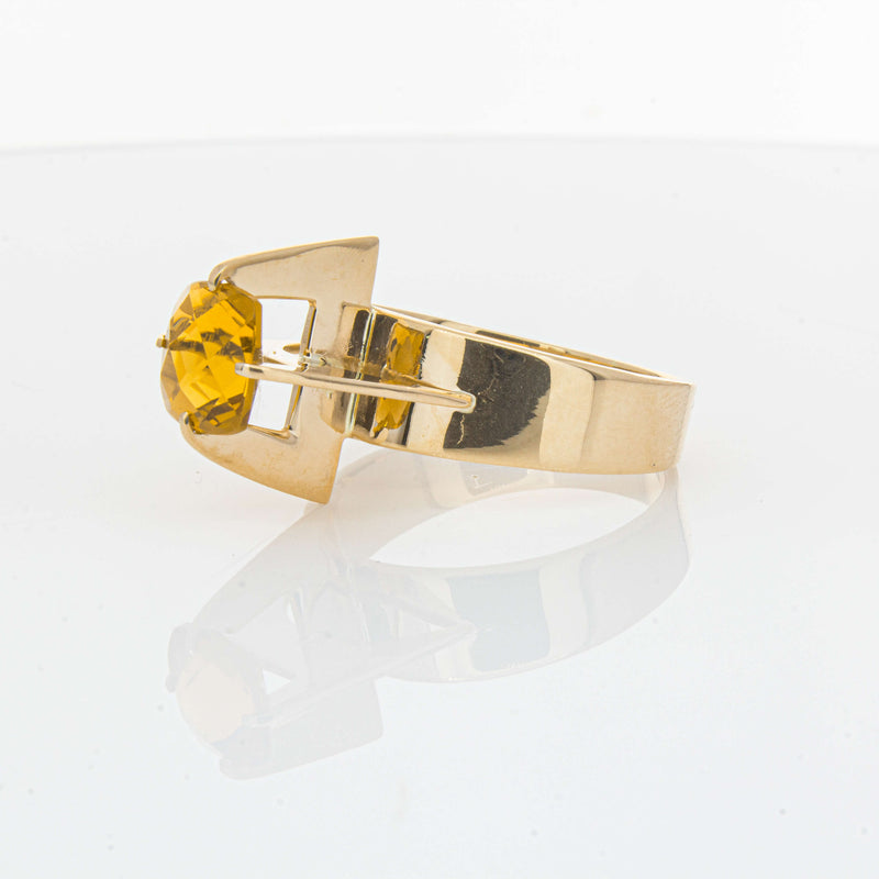 Vintage 9ct Yellow Gold Citrine Ring - Ring - Walker & Hall