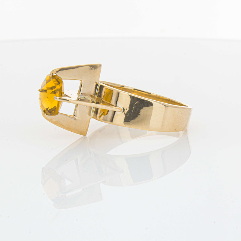 Vintage 9ct Yellow Gold Citrine Ring - Ring - Walker & Hall