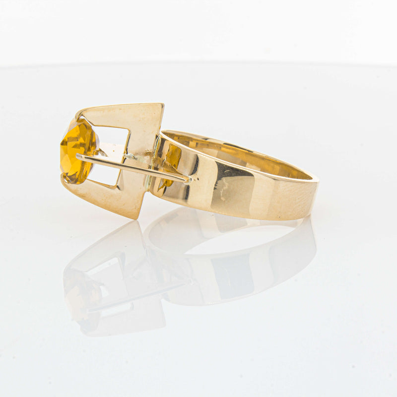 Vintage 9ct Yellow Gold Citrine Ring - Ring - Walker & Hall
