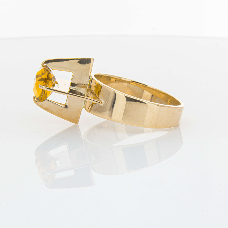 Vintage 9ct Yellow Gold Citrine Ring - Ring - Walker & Hall