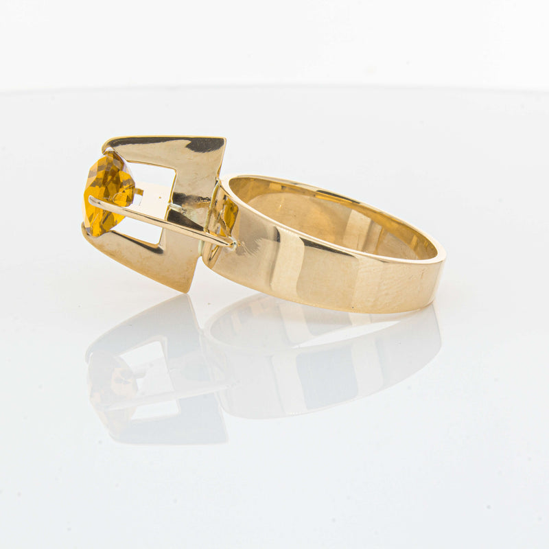 Vintage 9ct Yellow Gold Citrine Ring - Ring - Walker & Hall