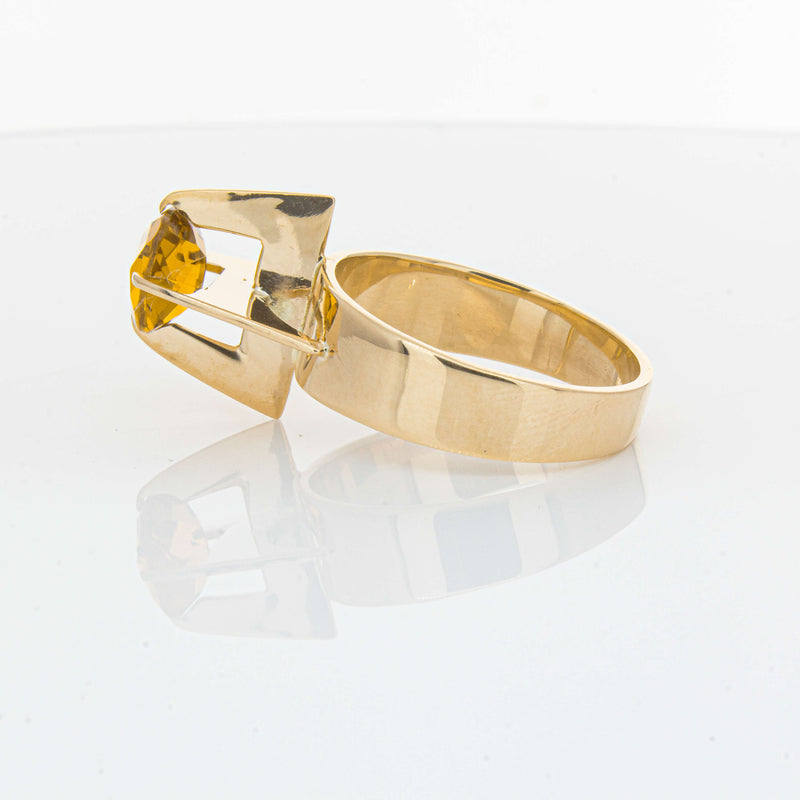 Vintage 9ct Yellow Gold Citrine Ring - Ring - Walker & Hall
