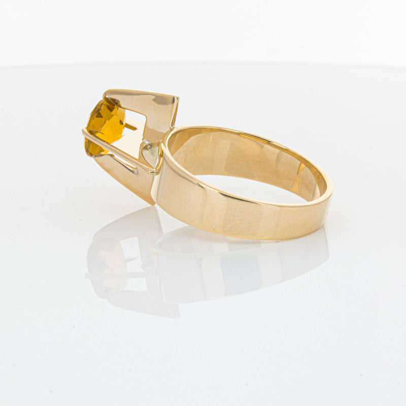 Vintage 9ct Yellow Gold Citrine Ring - Ring - Walker & Hall