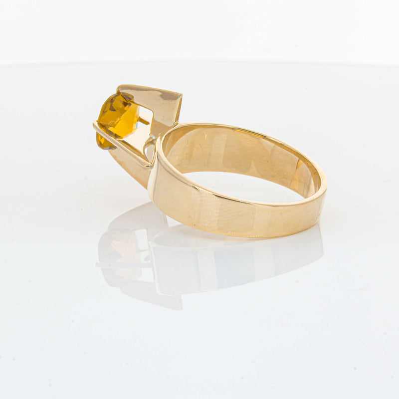 Vintage 9ct Yellow Gold Citrine Ring - Ring - Walker & Hall