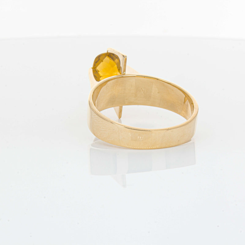 Vintage 9ct Yellow Gold Citrine Ring - Ring - Walker & Hall