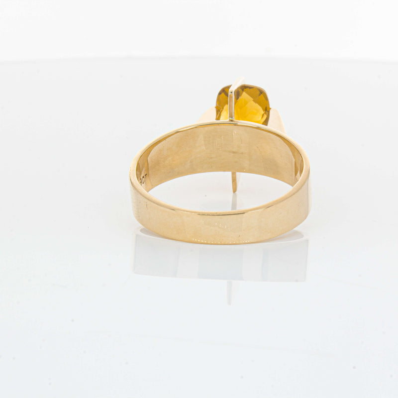 Vintage 9ct Yellow Gold Citrine Ring - Ring - Walker & Hall