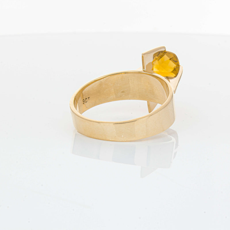Vintage 9ct Yellow Gold Citrine Ring - Ring - Walker & Hall