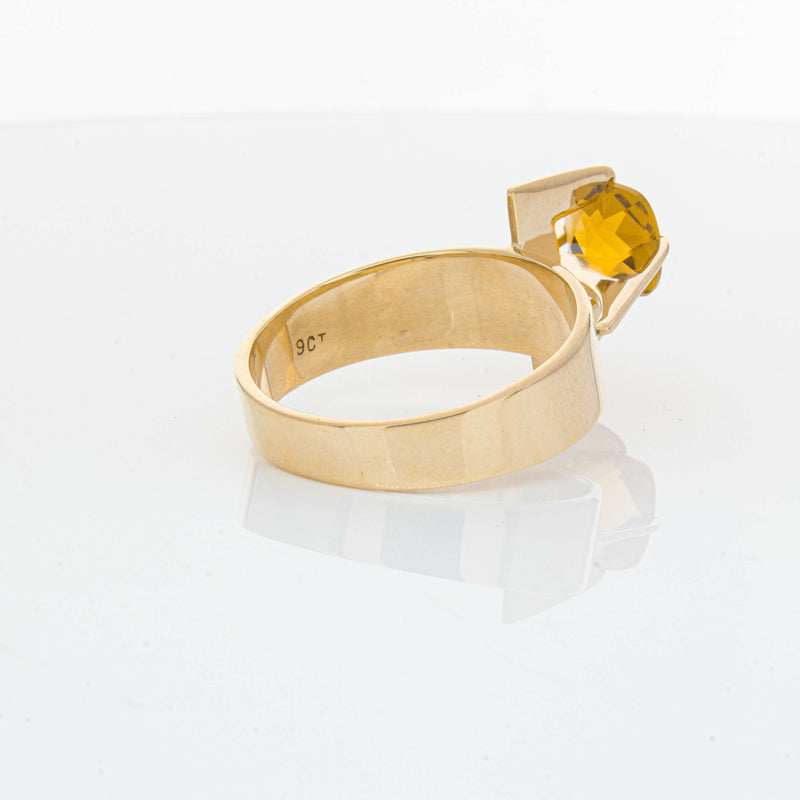 Vintage 9ct Yellow Gold Citrine Ring - Ring - Walker & Hall