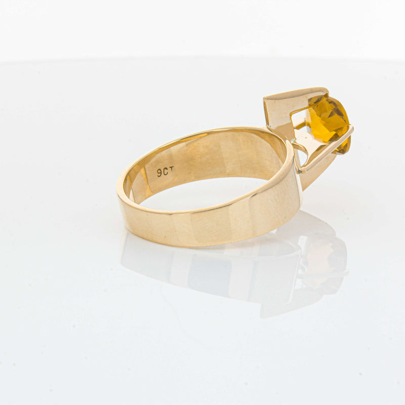 Vintage 9ct Yellow Gold Citrine Ring - Ring - Walker & Hall