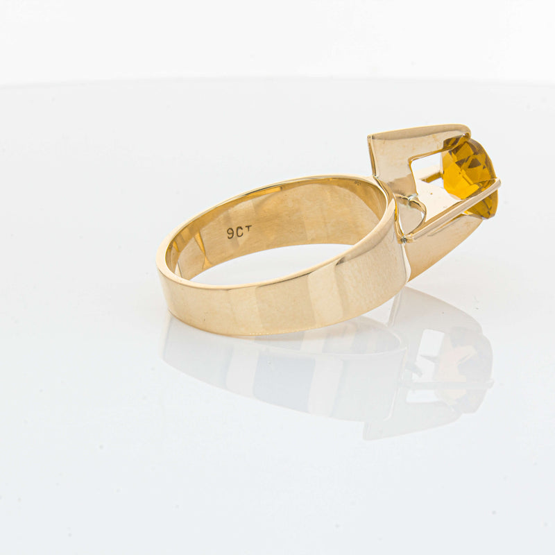 Vintage 9ct Yellow Gold Citrine Ring - Ring - Walker & Hall