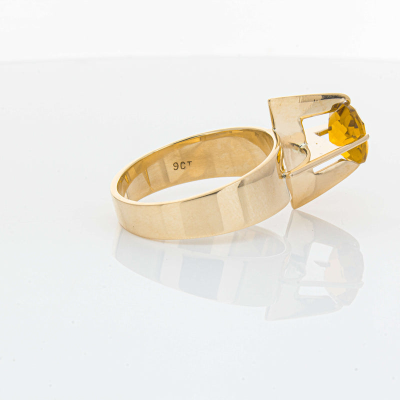 Vintage 9ct Yellow Gold Citrine Ring - Ring - Walker & Hall