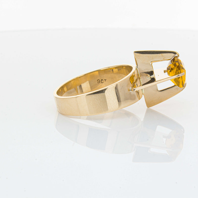 Vintage 9ct Yellow Gold Citrine Ring - Ring - Walker & Hall